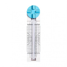 (Blue) Portable 4-in-1 Mini Paper Cutter Multi-Purpose Easy Carry Paper Trimmer for Diary Journal