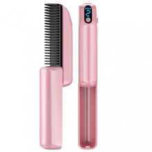 Dual-Use Telescopic Hair Straightener Portable Flat Iron Heating Curler for Home Travel