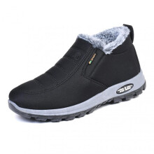 (40, Black) Warm Thicken Shoes for Autumn Winter Wear-Resistance Thermal Sneaker for Cold Weather