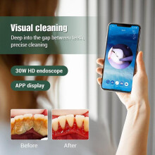 4 Modes Teeth Cleaner with LED Light Portable Water Dentals Flosser for Travel Home