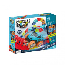(138pcs) Children DIY Rail Car Kits Multifunctional Glowing Puzzle Toy Car for Home