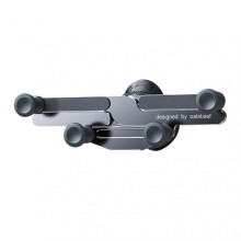 (Grey) Aluminum Alloy Airs Vent Gravitys Phone Holder Multifuntional Steady Navigation Holder for Car Interior