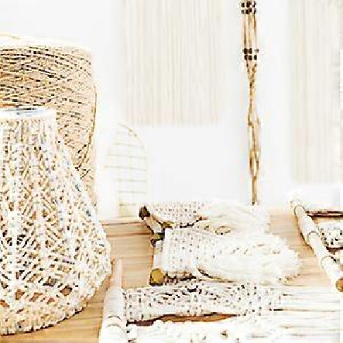 (As show, One size) Hanging Wall Mirror with Boho Fringe Round Decorative Mirror 1