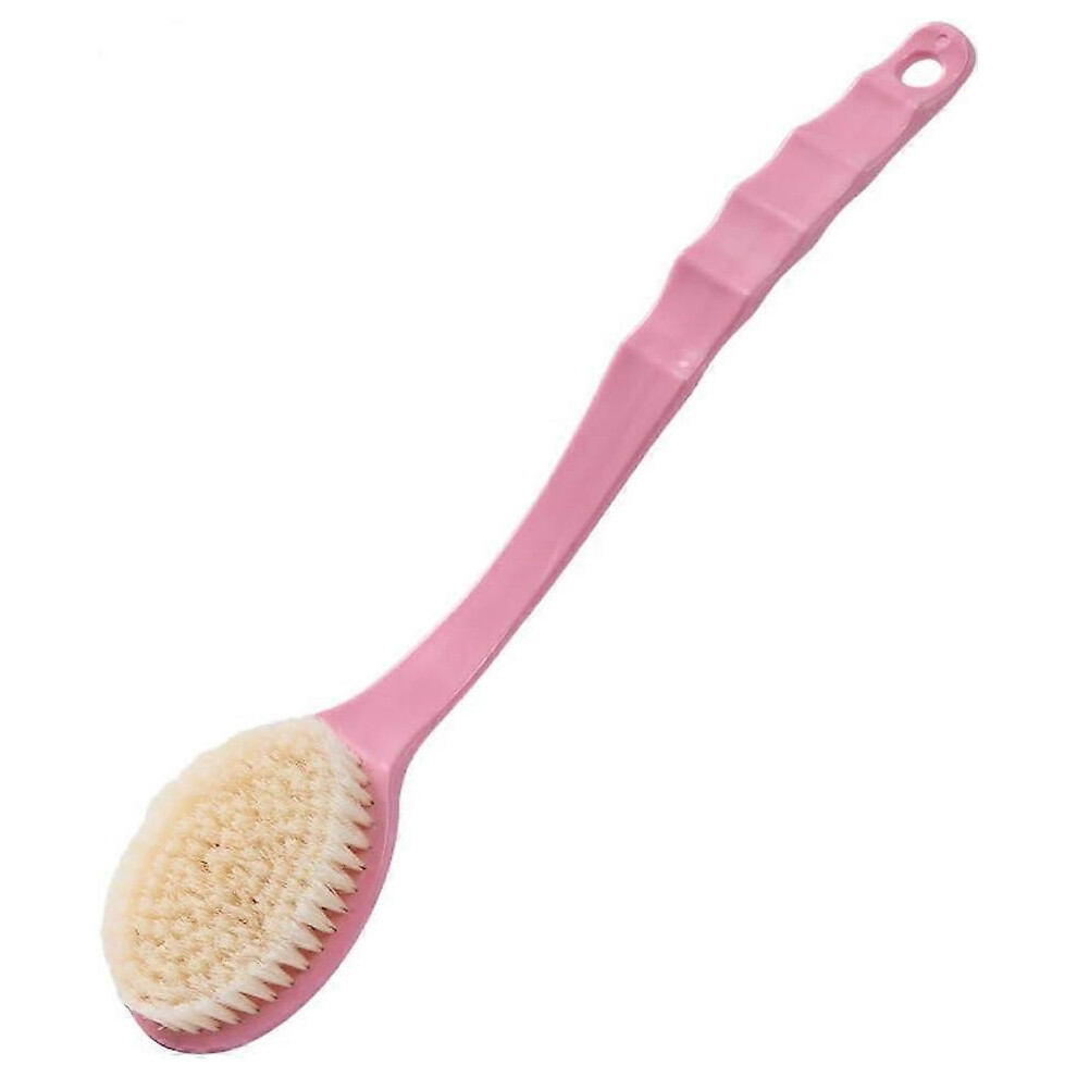 Kikidex Pink (As Show, One Size) Bath Brush Clean Rubbing Bath Artifact Long Handle Soft Hair Brush Rubbing Mud Bathing Brush Back Rubbing Back Strong Towel Comfor