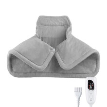 (navy gray, One size) Electric Heating Shawl Heated Neck Wrap For Painrelief Heat Shoulder Wrap Electric Blankets Heating Pad Heat Shoulder Wrap
