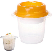 (As show, One size) Microwave Rice Cooker, 900ml Small Micro Cooker Rice Cooker Microwave Steam Rice Cooker Food Containers For Cooking And Steams Rice(Orange)(1pcs)