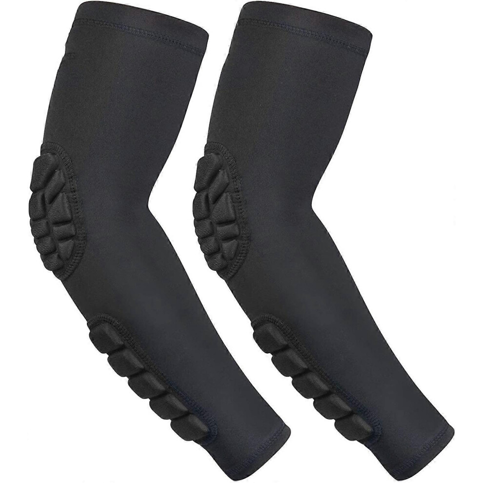 Kikidex (As Show, One Size) 2Pcs Padded Elbow Forearm Sleeves Compression Arm Protective