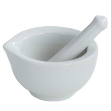 (As show, One size) Porcelain Mortar and Pestle, Ceramic Herb Grinder Pill Crusher Set-- D