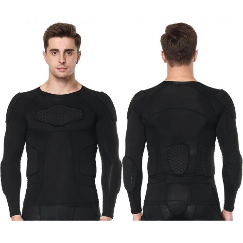 (As show, One size) Padded Compression Shirt Chest Protector Undershirt for Foot 2