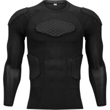 (As show, One size) Padded Compression Shirt Chest Protector Undershirt for Foot