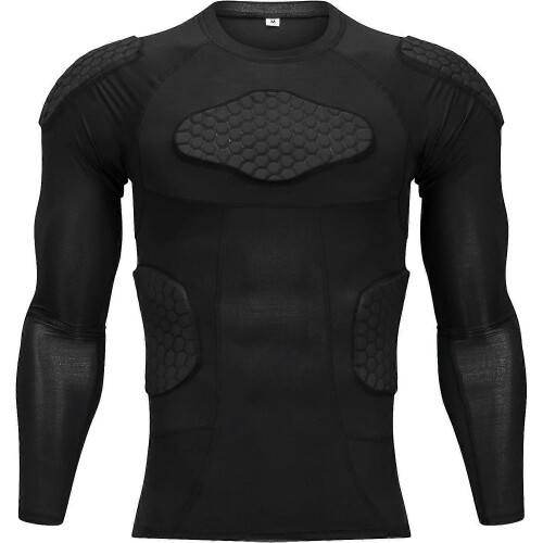 (As show, One size) Padded Compression Shirt Chest Protector Undershirt for Foot