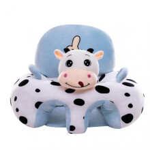 (Cow) Cartoon Animals Baby Soft Sofa Support Chair Washable Non-Slip Base Sitting Seats for Living Room Home