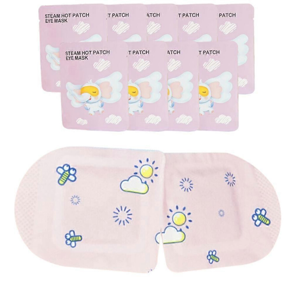 Kikidex (As Show, One Size) 10 Pcs Disposable Steam Eye Mask For Dark Circles And Puffiness