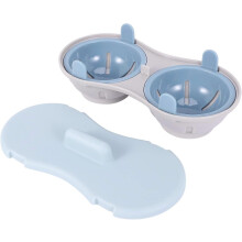 (As show, One size) Egg Cookware Double Cup Dual Cave High Capacity Design Egg Cooker Collection Egg Poaching Cups Microwave Steamer Kitchen Gadget(blue)(1pcs)