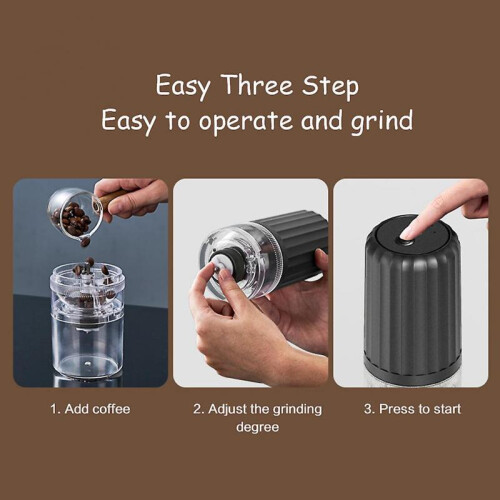 (White) Small Portable Electric Grinder for Coffee Multipurpose Reusable Grinding Tool for Kitchen 2