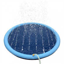 (100cm) Thicken Dog Pool with Sprinkler Durable Beach Water Game Pad Toy for Outdoor