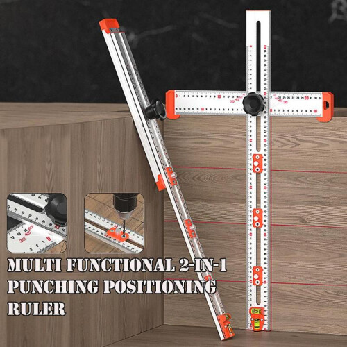 T-Square Punching Positioning Ruler High Accurates Measuring Ruler for Builders 2