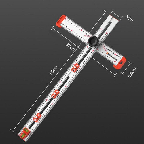 T-Square Punching Positioning Ruler High Accurates Measuring Ruler for Builders 1