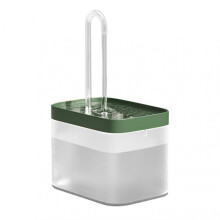(USB, Green White) Automatic Pet Water Feeder Washable Detachable Cat Drinking Water Bowl for Large Small Dog