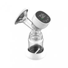 (Black) House Electric Breast Pump LCD Display Breastmilk Collecting Cup Breastfeeding Accessories