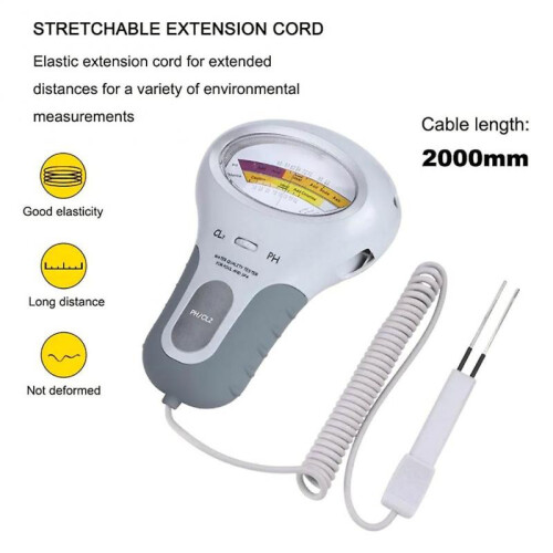 Swimming Pool Quality Spa Level Meter Stowable Easy Carry Tester for Swimming 1