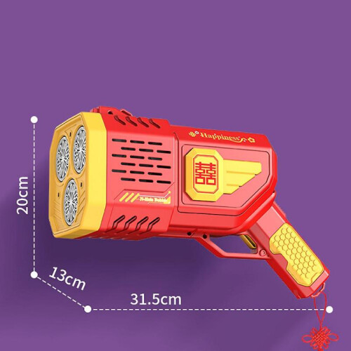 36-Hole Electric Bubble Machine with Chinese Knot Multi-Purpose Funny Bubble Blower for Outside 1
