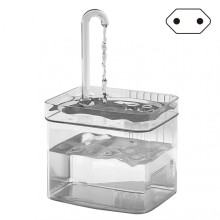 (EU plug, Pet Transparent) Automatic Pet Water Feeder Washable Detachable Cat Drinking Water Bowl for Large Small Dog