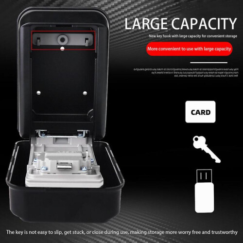 (Grey) Anti-theft Key Box with Lock Prying-resistant Sturdy Keys Case for Apartment 1