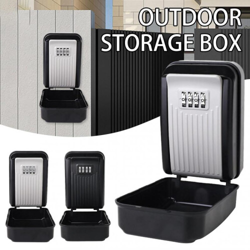 (Black) Anti-theft Key Box with Lock Prying-resistant Sturdy Keys Case for Apartment 2