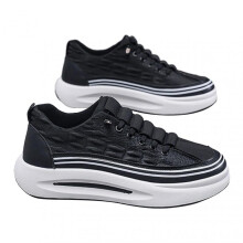 (39, Black) Men's Height Lifting Casual Canvass Shoes Non-Slip Soft Sole Sneaker Shoes Gift for Birthday