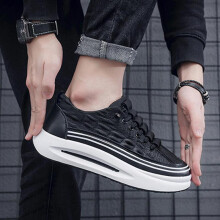 (44, Grey) Men's Height Lifting Casual Canvass Shoes Non-Slip Soft Sole Sneaker Shoes Gift for Birthday
