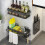 (E) Wall Mount Sponge Holder for Kitchen Sink Space Saving Multi-purpose Kitchen Storage Shelf for Cosmetics 5