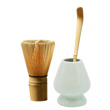 (Plum Green) Japanese Matcha Ceremony Accessory Hand-made Matcha Whisk/Whisk Holder/Tea Spoon Set Housewarming Present