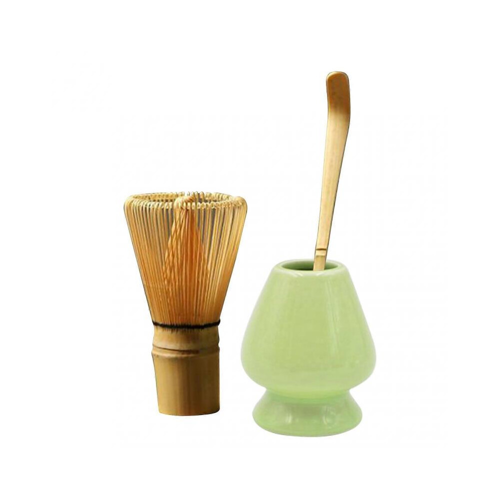 (Apple Green)Japanese Matcha Ceremony Accessory Hand-made Matcha Whisk/Whisk Holder/Tea Spoon Set Housewarming Present