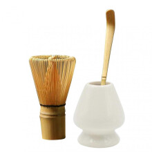 (White) Japanese Matcha Ceremony Accessory Hand-made Matcha Whisk/Whisk Holder/Tea Spoon Set Housewarming Present