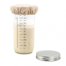 (One Set, Red A) Glass Sourdough Bread Starters Full Set Durable Sour Dough Bread Making Bottle for Kitchen Home