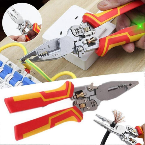 9 in 1 Wire Strippers Multi Use Wire Splitting Pliers Crimper Cable Cutter for Electrician