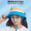(Blue)Foldable Colorful Strap Sun Visor Hat Portable Moisture Wicking Hat for Camping Hiking 5