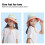 (Blue)Foldable Colorful Strap Sun Visor Hat Portable Moisture Wicking Hat for Camping Hiking 4