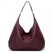 (Red Wine) Fashion Lychees Pattern Shoulder Bag Zippered Closure Vintage Purses Handbag for Women for Commuting