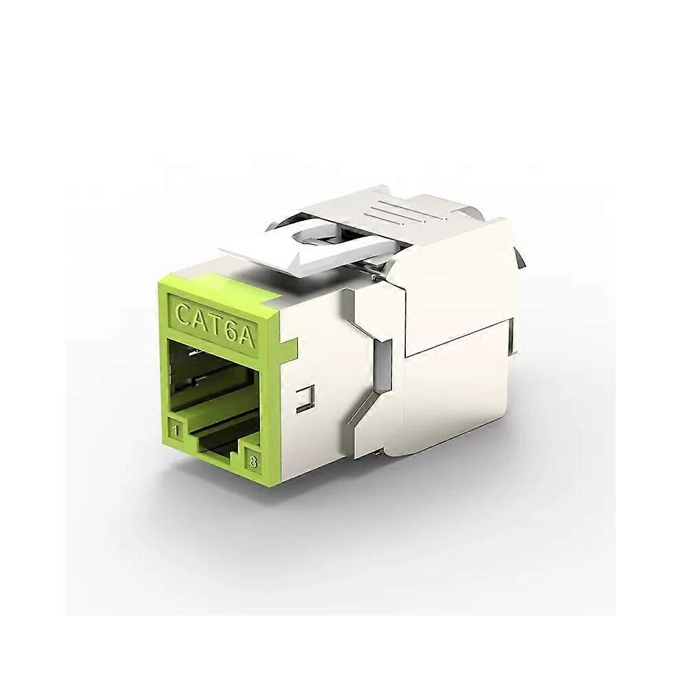 (As show, One size) Ethernet Lan RJ45 Cat 6 Module Shielding Cat6a Keystone Coupler 10Gbps Network Wiring RJ45 Connector For 19 inch Patch Panel