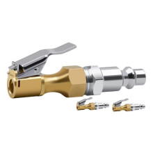 (As show, One size) Male Connector to Air Pump Nozzle Lockon Air Chuck for Tire Inflation