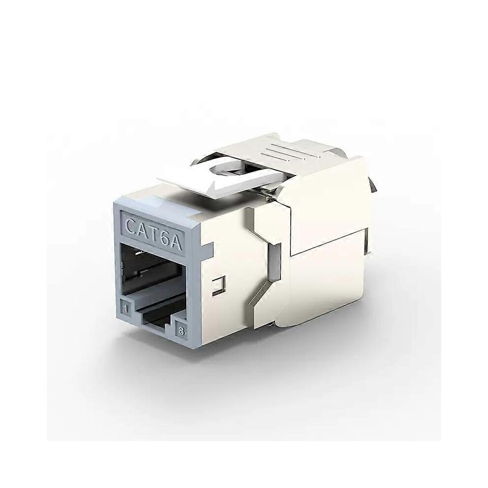 (As show, One size) Ethernet Lan RJ45 Cat 6 Module Shielding Cat6a Keystone Coupler 10Gbps Network Wiring RJ45 Connector For 19 inch Patch Panel