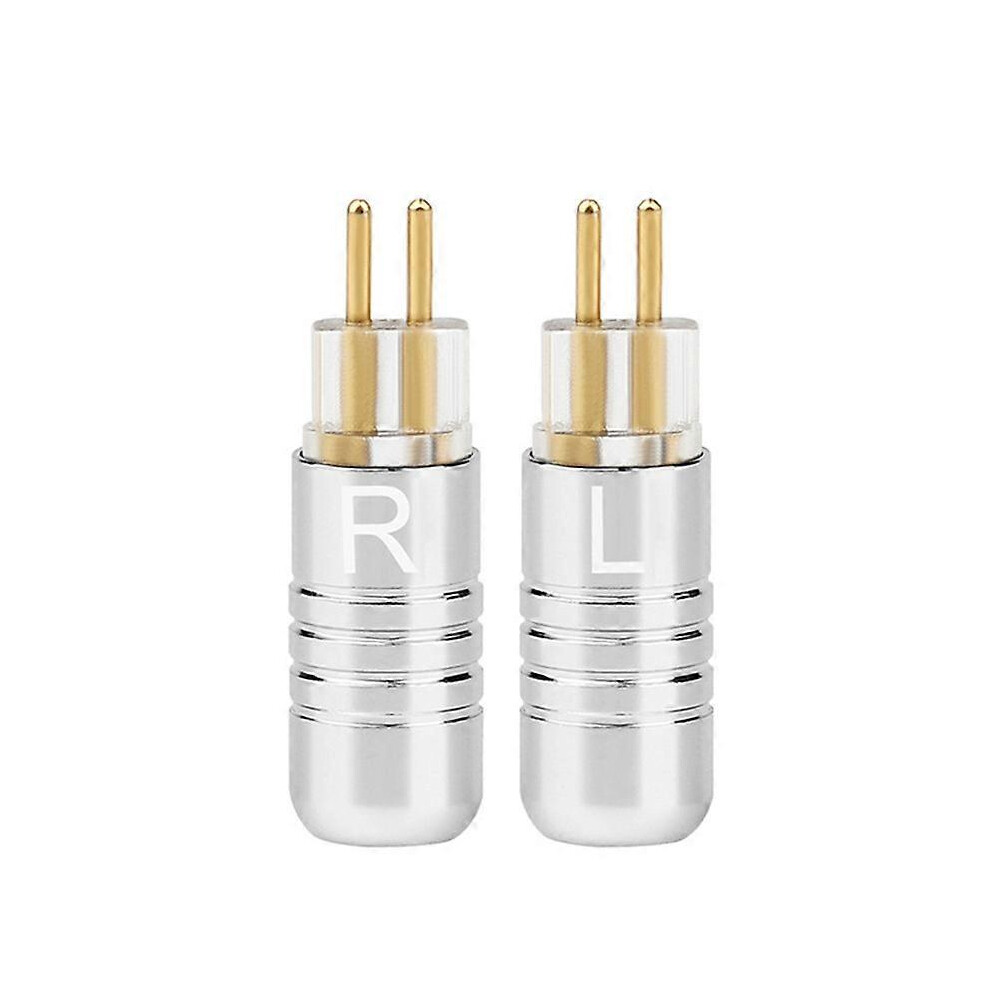 (As show, One size) For W4R UM3X UM3RC UE11 UE18 JH13 JH16 ES3 HiFi Earphone Pin 0.78mm Jack Headset Male Plug DIY Headphone Adapter Black Silver-image-OPC-PHJZDBY-NEW