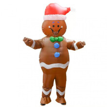 Gingerbread Man Inflatable Costume Battery Powered Theme Party Suit for Show Activity Party