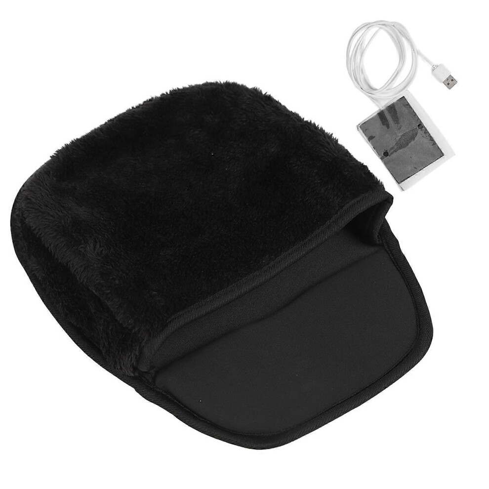 (As Show, One Size) Handwarming Winter Mouse Pad, Usb Heated Computer Mouse Pad Hand Warmer Roomy Hand Warming Mouse Pad Desk Accessories For Men Wome Black 4632480843103