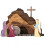 (A) Easter Ornament Resurrection Scene Wooden Statue Home Decor 1