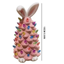 (Rabbit) Luminous Face-less Ornament of Christmas Delicate Personalized Desktop Artwares for Table Decoration