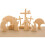 (B) Easter Ornament Resurrection Scene Wooden Statue Home Decor 3