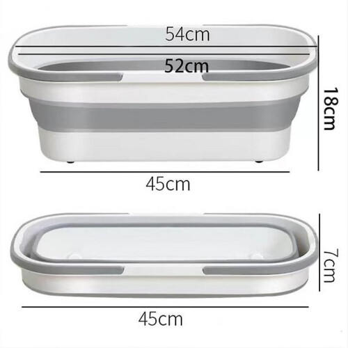Foldable Large Bucket with Scroll Wheel Space Saving Car Wash Bucket for Home Kitchen Use 1